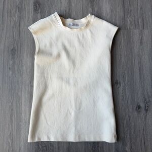 Zara Cream Knit Top Size M
